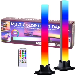 2x Lampa LED RGB Belki Świetlne Light Bar Pion i Poziom Sensor Muzyki Pilot