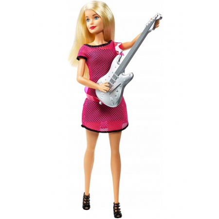 Barbie Gwiazda Rocka Lalka z gitarą GDJ34