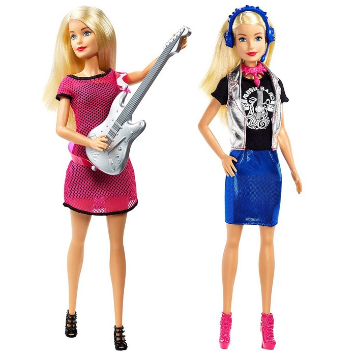 Barbie Gwiazda Rocka Lalka z gitarą GDJ34