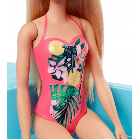 Lalka Barbie Zestaw Basen ze zjeżdżalnią GHL91