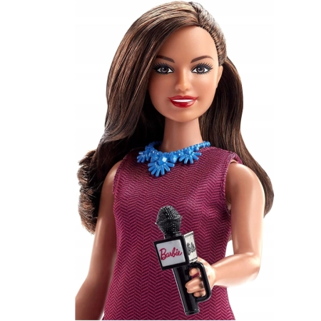 Lalka Barbie 60 lecie Zawody Dziennikarka GFX27