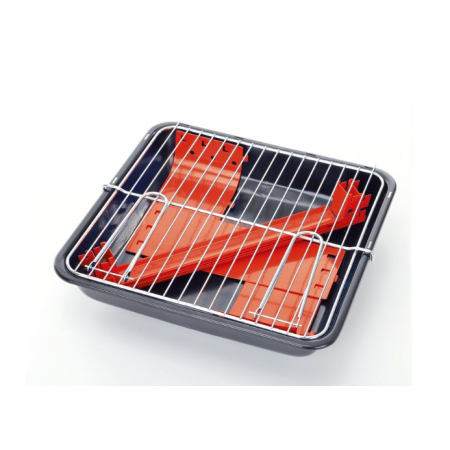 GRILL węglowy Landmann PortaGo składany czerwony