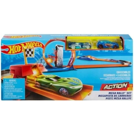 Hot Wheels Action Megarajd Tor + Mega Pętla + 2 Autka zestaw FVJ21 DNN81