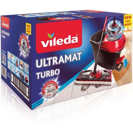 Mop Płaski Obrotowy Vileda UltraMat Turbo Zestaw