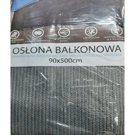 Osłona Balkonowa Uniwersalna 90X500cm Kol.Stalowy