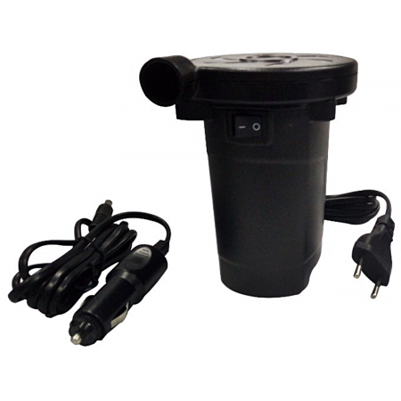 Pompka elektryczna 2w1 230V 12V 3 końcówki materac ponton