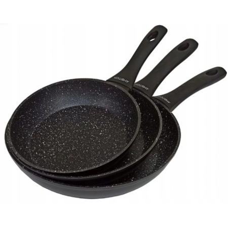 Komplet patelni Ambition Esteral 20/24/28 cm czarne