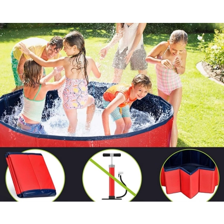 Basen brodzik dla psa dzieci 120x30cm PVC składany