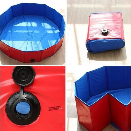Basen brodzik dla psa dzieci 120x30cm PVC składany