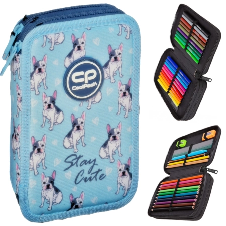 Piórnik Szkolny z Wyposażeniem Podwójny Pieski Stay Cute Jumper 2 CoolPack