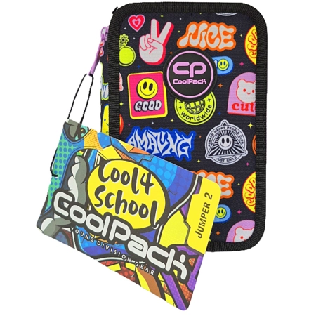 Piórnik Szkolny z Wyposażeniem Podwójny Emotikony Jumper 2 CoolPack