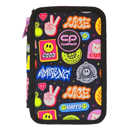 Piórnik Szkolny z Wyposażeniem Podwójny Emotikony Jumper 2 CoolPack