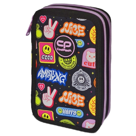 Piórnik Szkolny z Wyposażeniem Podwójny Emotikony Jumper 2 CoolPack