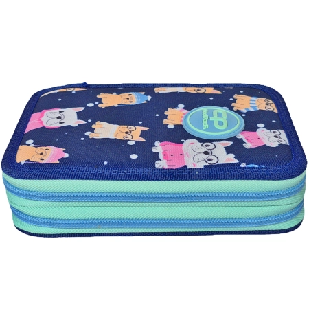 Piórnik Szkolny z Wyposażeniem Podwójny Pieski Mopsy Jumper 2 CoolPack