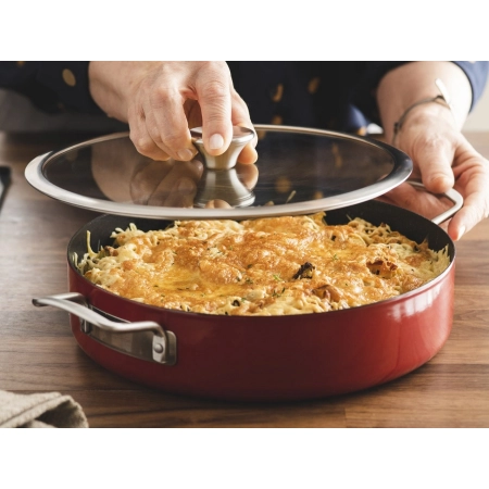 Pokrywka 24cm żaroodporna szkło hartowane Delimano Titanium Legend
