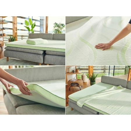 Materac nawierzchniowy + poduszka Topper 5 cm Nature's Aloe Vera Dormeo