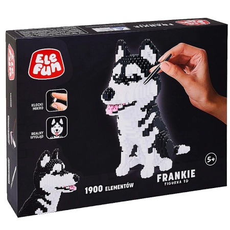Klocki Pies Husky Franky Figurka 3D 1900 elementów dla dzieci 5+ Elefun
