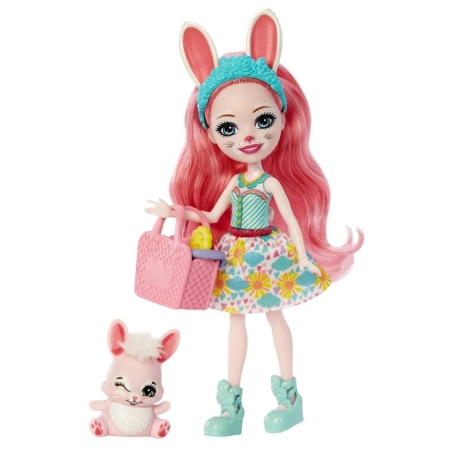 Zestaw Enchantimals Baby Best Friends Lalka Bree Bunny 12 niespodzianek