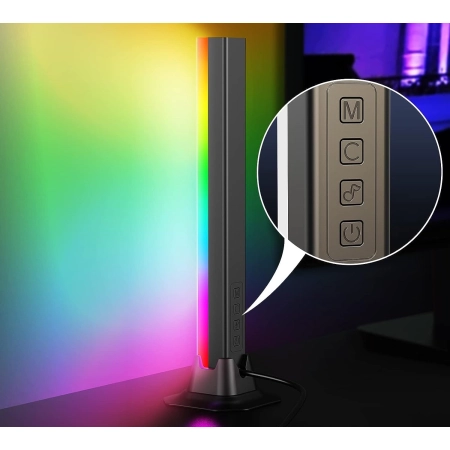 2x Lampa LED RGB Belki Świetlne Light Bar Pion i Poziom Sensor Muzyki Pilot