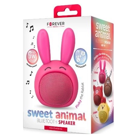 Głośnik Forever Sweet Animal ABS-100 różowy królik Multimedialny Bluetooth