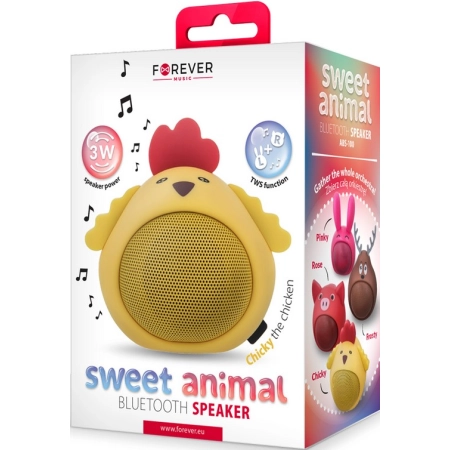 Głośnik Forever Sweet Animal ABS-100 żółty kurczak Multimedialny Bluetooth