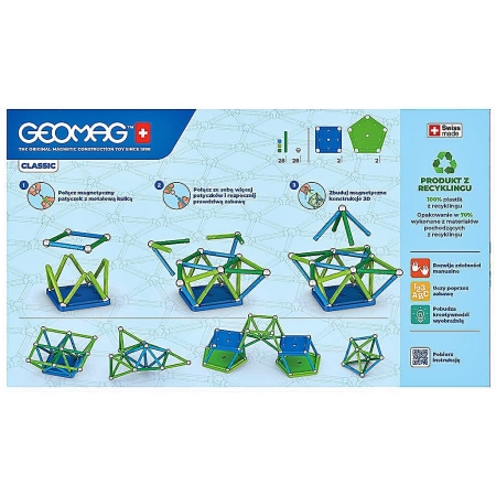 Geomag Classic klocki magnetyczne konstrukcyjne geometryczne 60 elementów