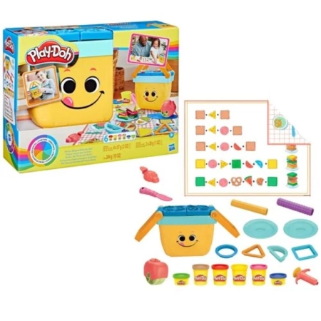 Ciastolina Play-Doh,Starters,Piknik i nauka kształtów 6 tub Hasbro