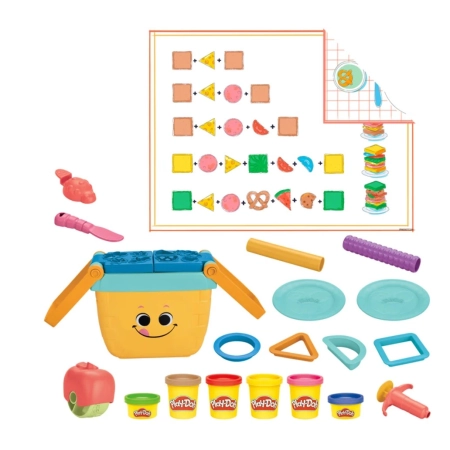 Ciastolina Play-Doh,Starters,Piknik i nauka kształtów 6 tub Hasbro