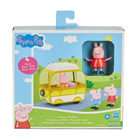 Figurki Świnka Peppa George Mama Świnka + autobus zestaw Hasbro