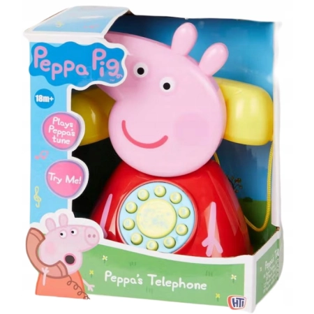 Telefon Świnki Peppy z Dźwiękiem Dzwoni Gra 18m+