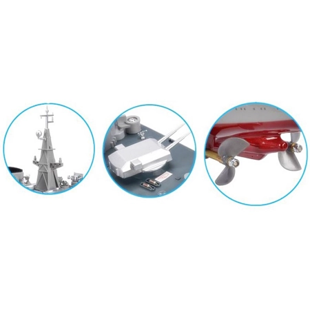 Zdalnie sterowany statek RC 71cm Pancernik Bismarck 1:360 2,4GHz