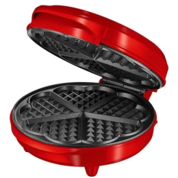 Gofrownica 1200 W na 5 gofrów w kształcie serca czerwona Hoffen Gofrownica 1200 W na 5 gofrów w kształcie serca czerwona Hoffen