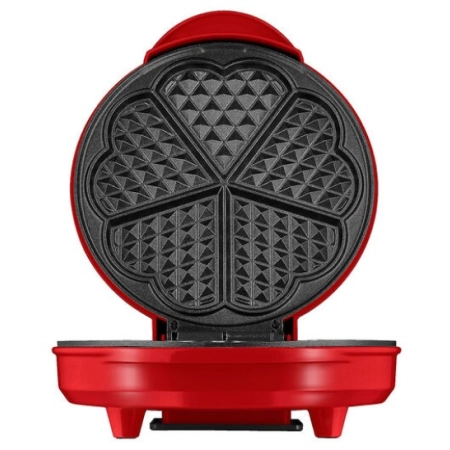 Gofrownica 1200 W na 5 gofrów w kształcie serca czerwona Hoffen