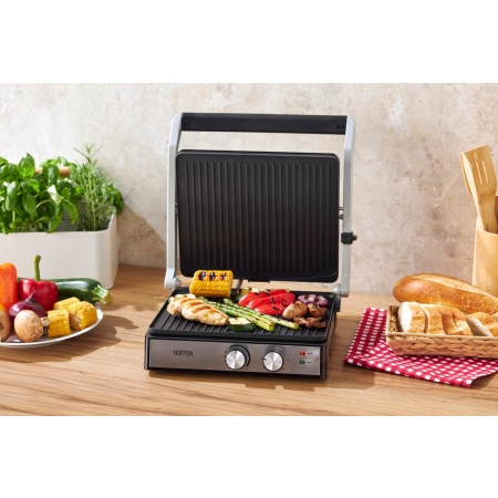 Elektryczny grill kontaktowy rozkładany 2w1 Hoffen