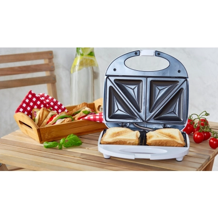 Opiekacz Do Kanapek Toster Sandwich 750W Biały Certyfikat Dekra Hoffen