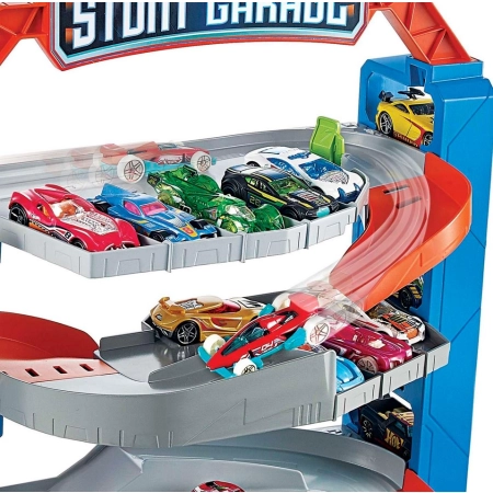 Hot Wheels City GNL70 Stunt Garage Duży Garaż Kaskaderski z Windą 4 Poziomy
