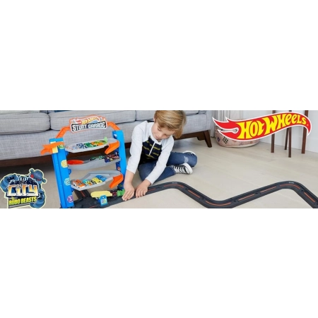 Hot Wheels City GNL70 Stunt Garage Duży Garaż Kaskaderski z Windą 4 Poziomy