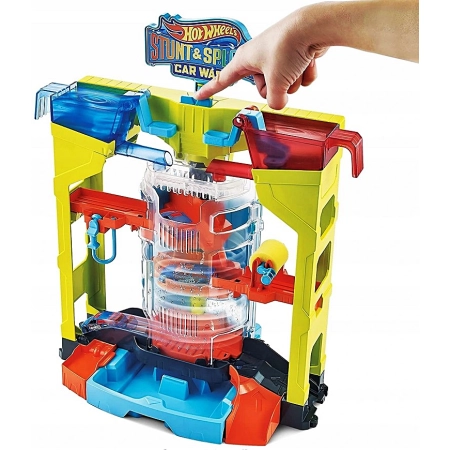 Hot Wheels Kaskaderska Myjnia Samochodowa + autko zmieniające Color Shifter