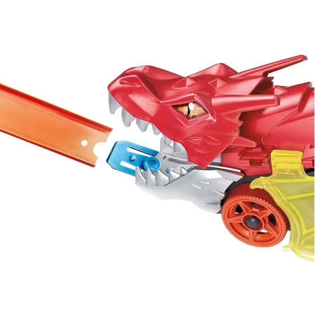 Hot Wheels City Transporter Smok Wyrzutnia Autek +Autko zestaw Dragon GTK42