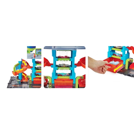 Hot Wheels Zakręcona Mega Myjnia zmieniająca kolor aut Color Shifters HDP05