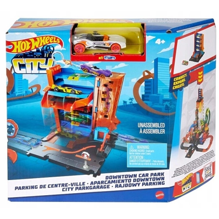 Hot Wheels City Rajdowy Parking HDR28 4 poziomy z ruchomą windą