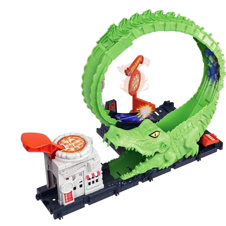 Hot Wheels City Pętla Krokodyla zestaw HKX39 wyrzutnia z pętlą + autko