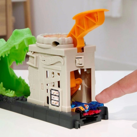 Hot Wheels City Pętla Krokodyla zestaw HKX39 wyrzutnia z pętlą + autko