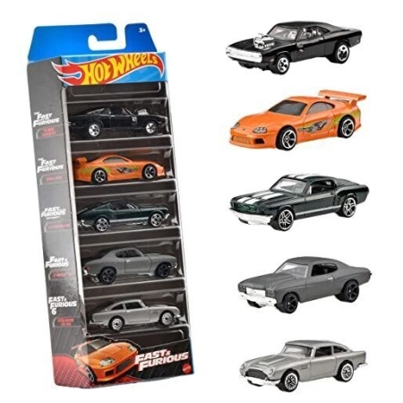 Samochody Hot Wheels Fast and Furious HND08 5 SZT autka Szybcy i Wściekli