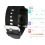 Smartwatch HYKKER tyłem obok PrtSc z aplikacji na białym tle