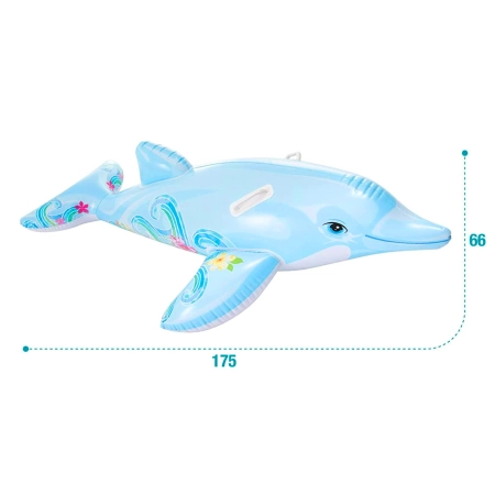 Materac dmuchany DELFIN zabawka do pływania Intex 58535