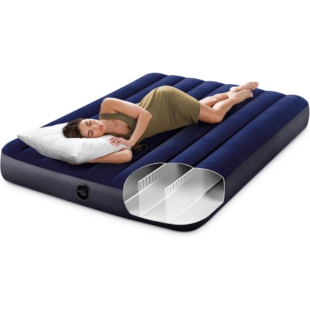 Materac dwuosobowy welurowy dmuchany 191x137x25cm 272kg Dura-Beam INTEX