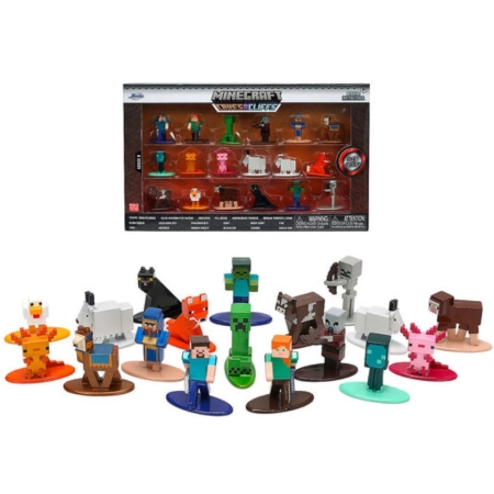 Minecraft Caves&Cliffs Zestaw metalowych figurek JADA TOYS 18 szt