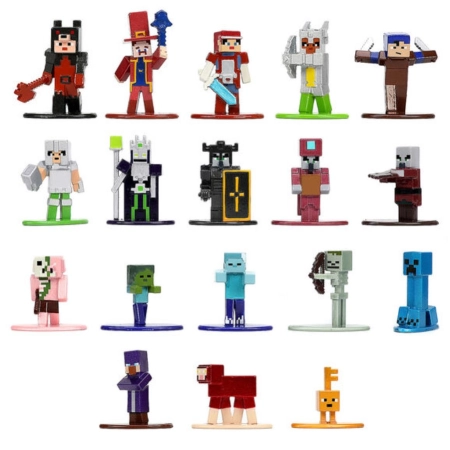 Minecraft Dungeons Zestaw metalowych figurek JADA TOYS 18 szt