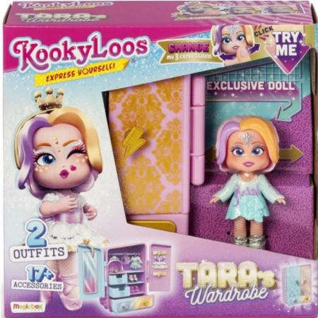 KookyLoos zestaw szafa Tary Tara's Wardrobe lalka + akcesoria